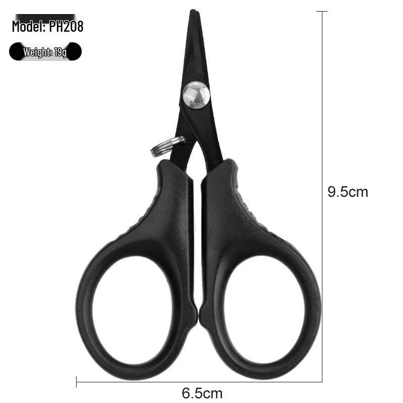 Stainless Steel Multifunctional Fishing Line & Lure Cutter, Small Serrated Scissors for Dyneema PE and Outdoor Use