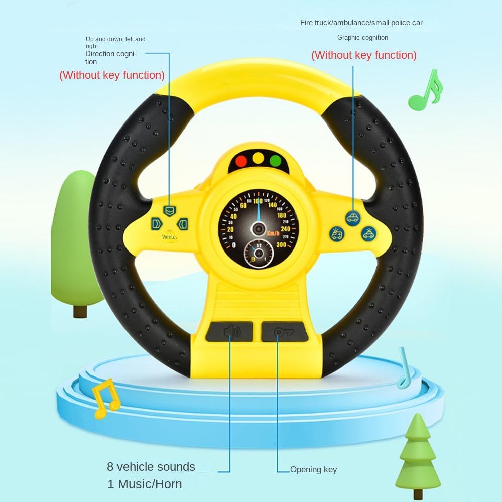 360 ° Rotation Simulation Steering Wheel Toys Multi Functional Simulate Driving Car Toy  Kids Toys