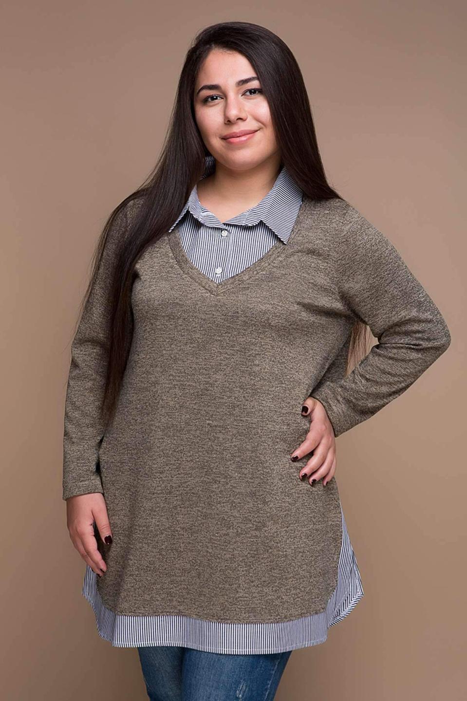 

Туніка 2 в 1 Tatiana ДІАДОРА 3XL бежевий