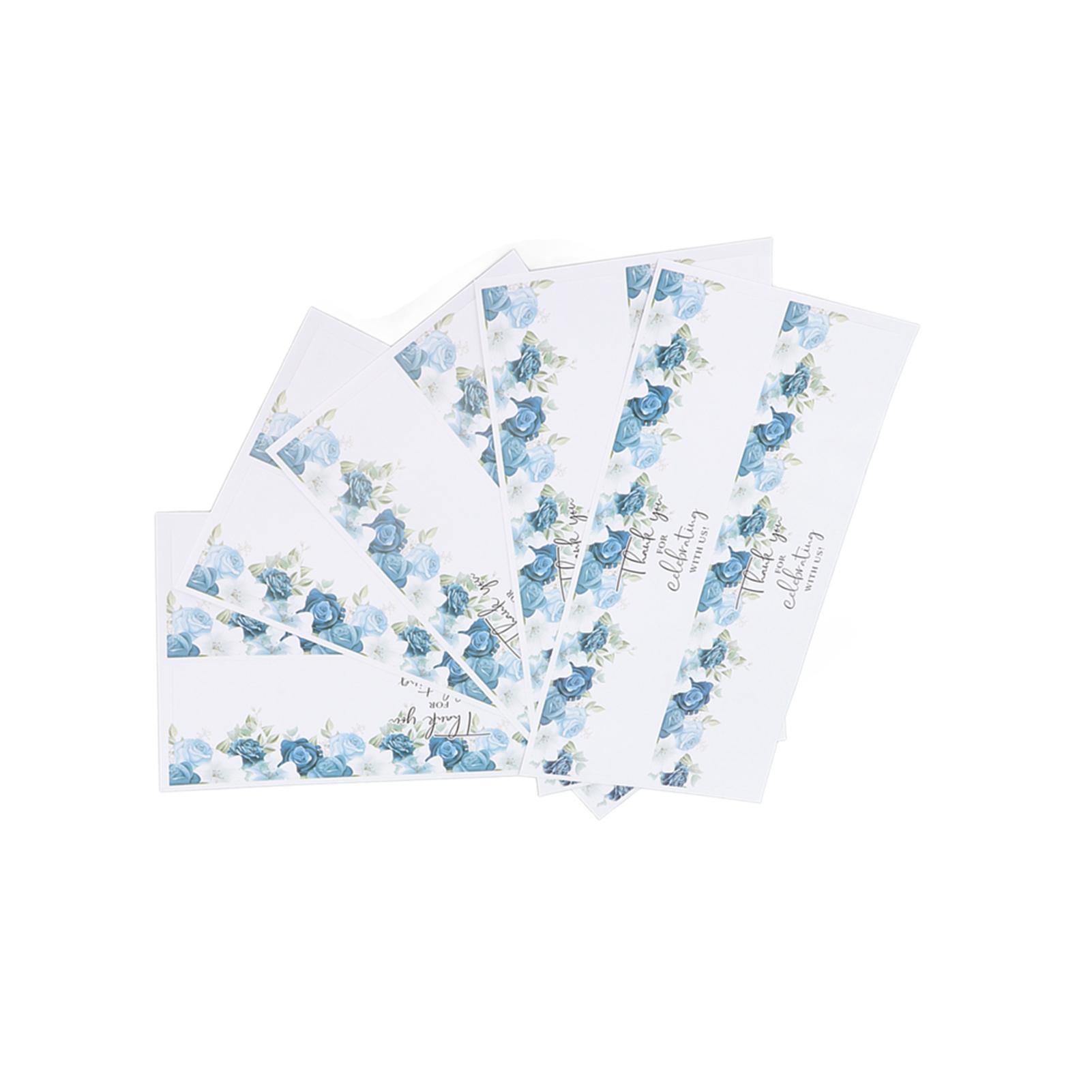 

25Pcs Wedding Bottle Wraps Waterproof Paper Flower Pattern Water Bottle Labels for Wedding Party Banquet