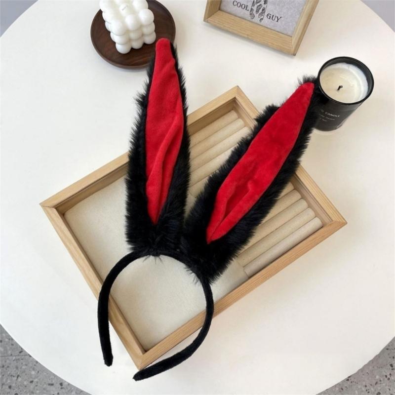 Large Bunnies Ears Headbands for Adult Kids Soft Comfortable Oversized Rabbits Ear Hairband for Daily Wear Party Role Play