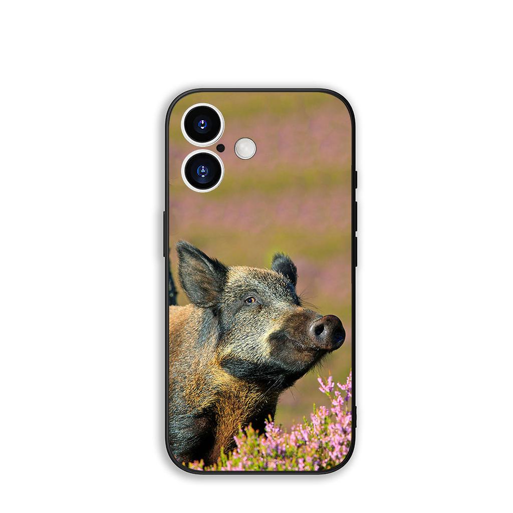 Phone Cover Animal Wild Boar Pig Casing for Apple iPhone 16 15 14 Plus 13 12 Mini 17 Pro Max + ProMax 16E Air 15+ Case