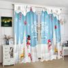 2 Pieces - Winter Christmas Decoration Merry Christmas Printed Curtains for Bedrooms   Living Rooms   Study Rooms   Private Spaces