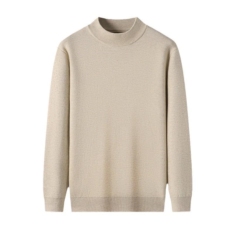 Spring and Autumn Men's Semi-turtle Neck Casual Joker Bottoming Shirt Men's Sweater
