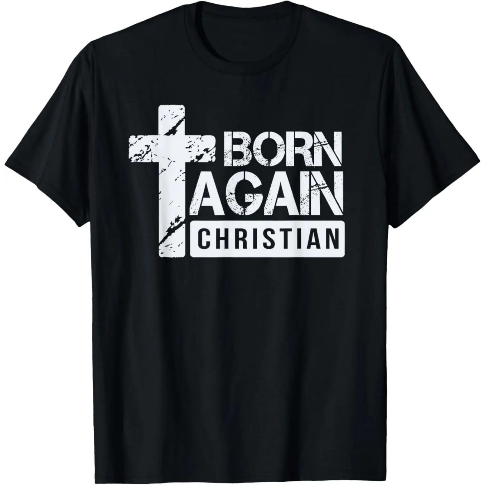 

Born Again Christian - Faith Based Design - Jesus Cross T-Shirt XXXXXL різнокольоровий