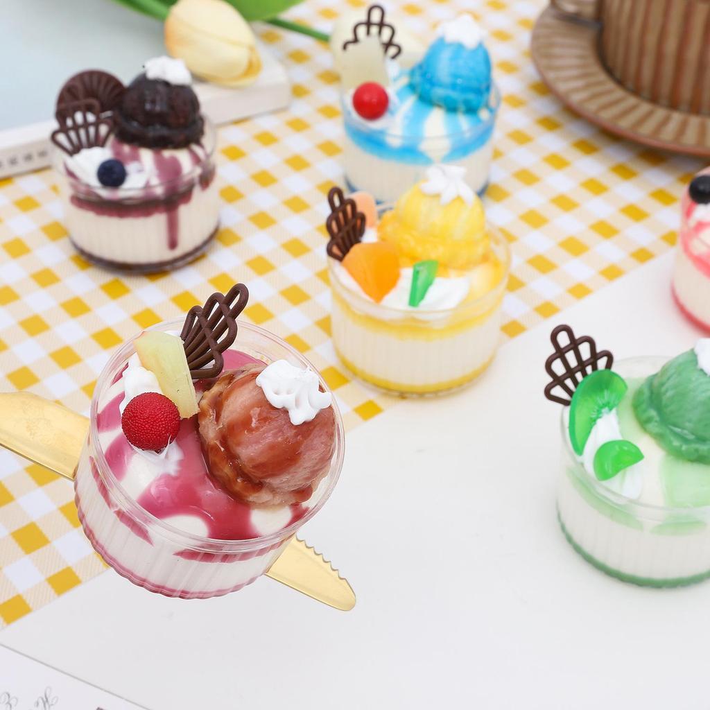 Miniature Cream Cake with Jam and Fruit Design Refrigerator Magnet