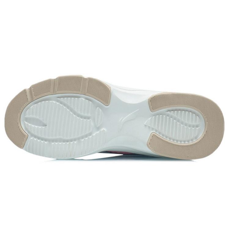 Li Ning Cushioning Slip Resistant Abrasion Resistant Low Top Casual Shoes Women's Gray White AGCR326-3