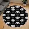 1pc Skull Heart Round Chair Mat Area Rug - Non-Slip, Floor Mat for Office, Bedroom, and Indoor Decor C1125123