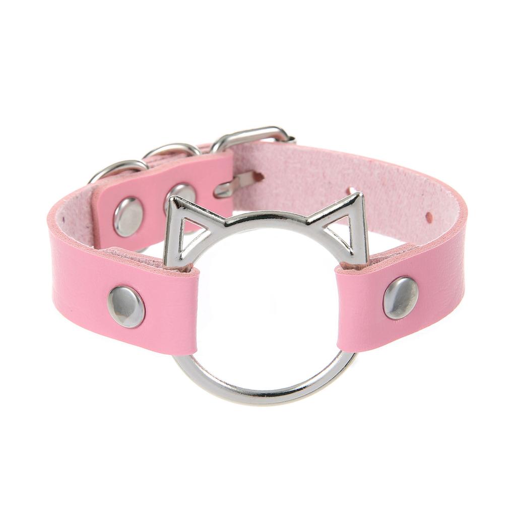 DIEZI Rock New Vintage Gothic PU Leather Wrap Bracelet For Women Men Punk Fashion Hip Hop Harajuku Cat Charm Bracelet Jewelry