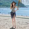 High-quality One-piece Triangular Swimsuit Women's Small Breasts Gather To Show Slimming Belly Cover Hot Bikini