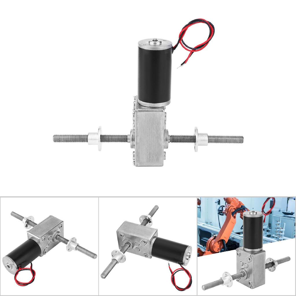 Worm Gear Motor M8 Dual Shaft Double Right Hand Thread Reduction Motor with Flange