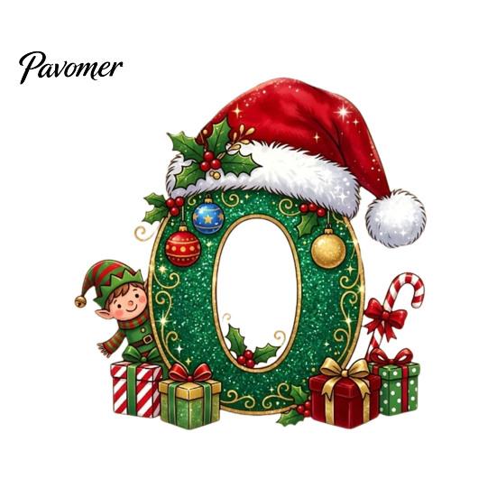 Holiday Tree Hanging Decor Personalized 26 Alphabet Christmas Ornament with Santa Hat Elf Design, Acrylic Cute Pendant for Mantel And Party