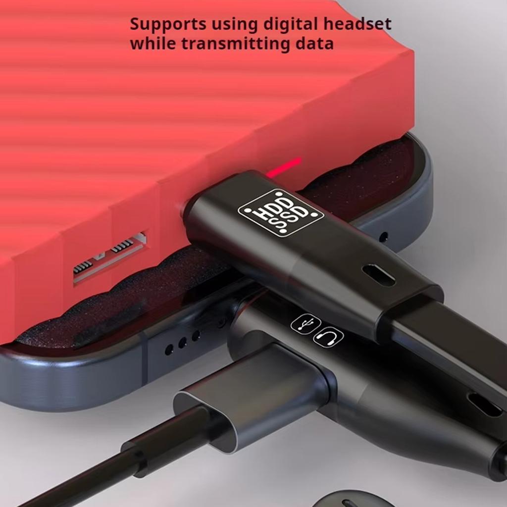 3.1 Gen2 OTG Dual Type-C Cable 1000MB/S Data Transfer TF Card Reader Multi-Function Adapter Cable