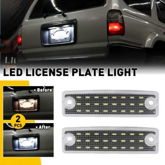 2x LED Plate License Light For 1996- Toyota 4Runner 2001- Toyota Sequoia