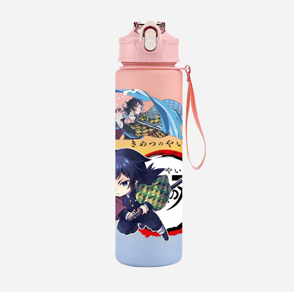Anime Cartoon Demon Slayer Printed 750Ml Water Bottle Large Capacity Drinking Cup Portable Children Outdoor Sports Water Cup