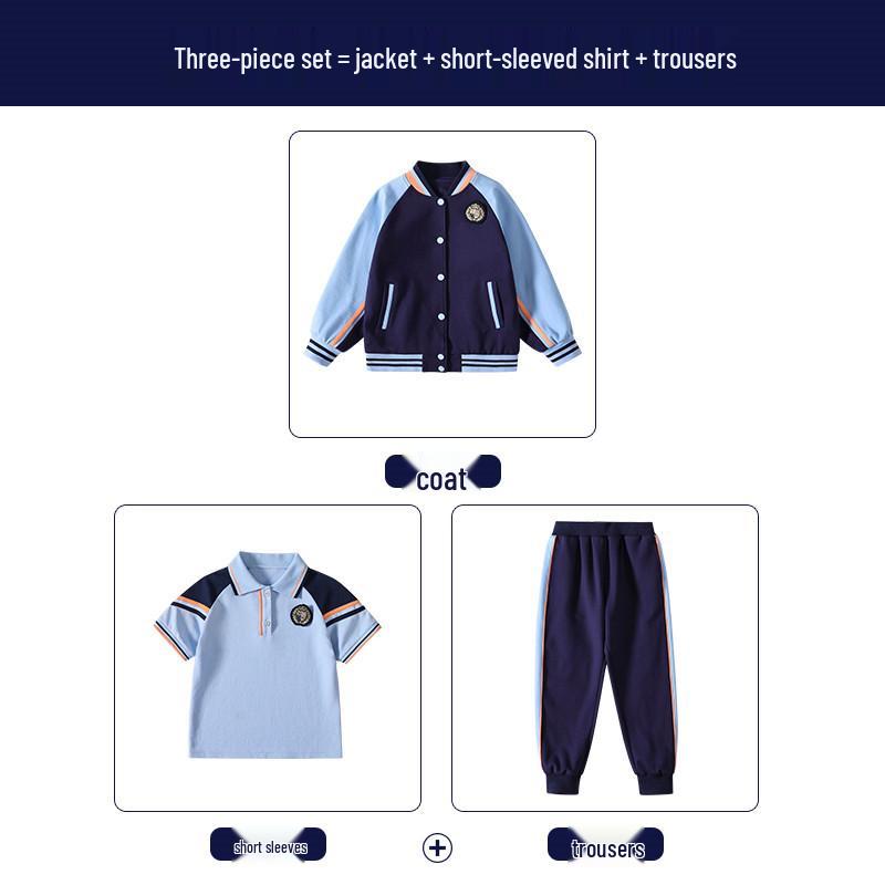 Mädchen-Kindergarten Akademischer Stil Frühling/Herbst Dreiteiliges Performance- und Sportuniform-Set