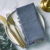 20PCS Napkins 41x41CM Cotton Cloth Gauze Retro Burr Rustic Kitchen Tea Towel Wedding Party Dinner Christmas Napkin Table Decor