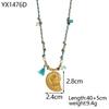 CARLIDANA Elegant Stainless Steel Hand-woven Rope Chain Flower Starfish Heart Sea Pendant DIY Charm Bracelet Necklace for Women