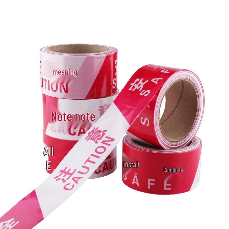 50m PE Red & White Safety Warning Tape for Construction