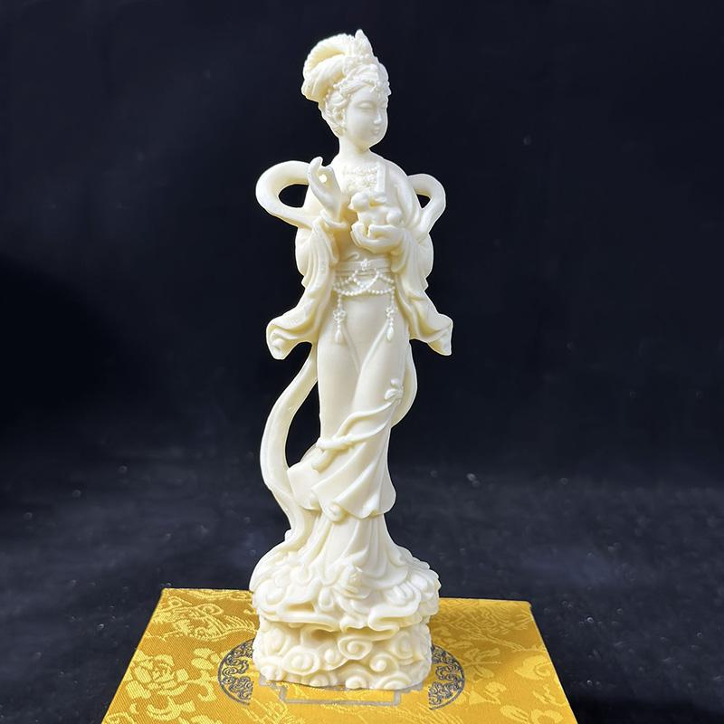 Jade Rabbit Chang'e Fairy  Decorative Statue Chinese Mythological Characters Home Room Office Deco Art Statue 18cm / 7.07 In