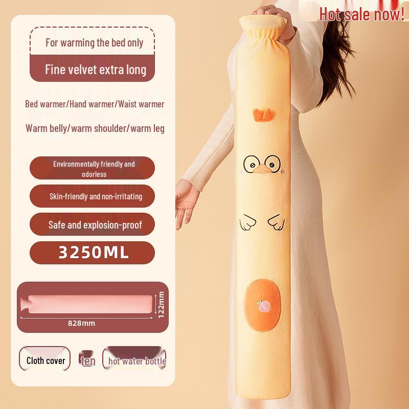 Extra Large Hot Water Bottle - Super Long Style for Warm Sleeping and Feet