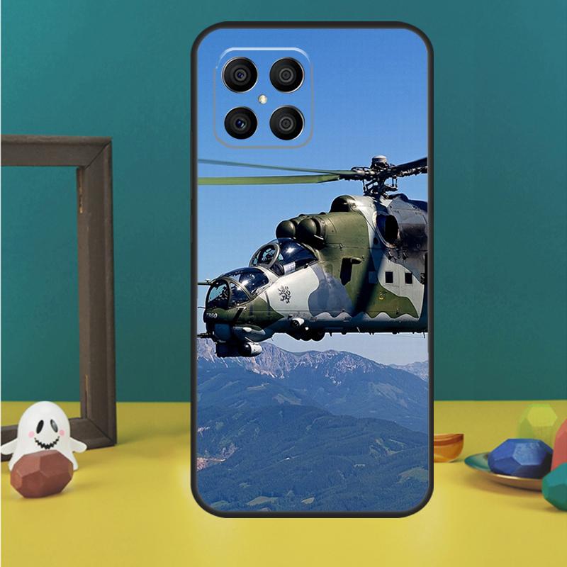 Mil Mi 24 Hind Helicopter Case For Honor X9a X8a X8b X9b X9c X8 X9 50 70 90 Lite Honor 200 Lite Magic 7 5 6 Pro Cover
