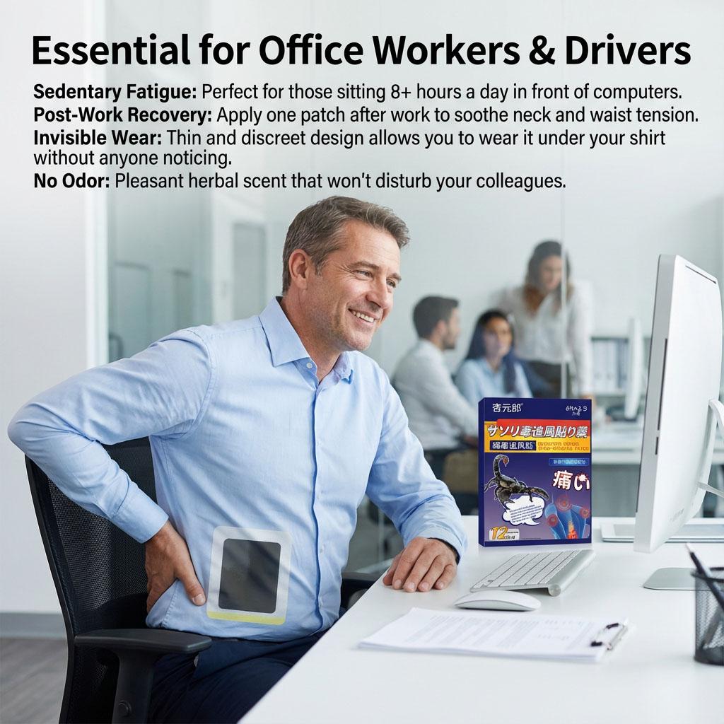 12Pcs Body Pain Relief Sticker Scorpion Venom Plaster for Back Waist Lumbar Neck Knee Joint Arthritis Pain Killer Patch