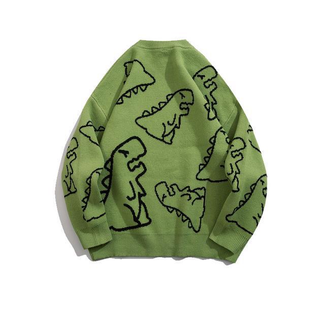 Unisex Dinosaur Knitted Wool Sweater