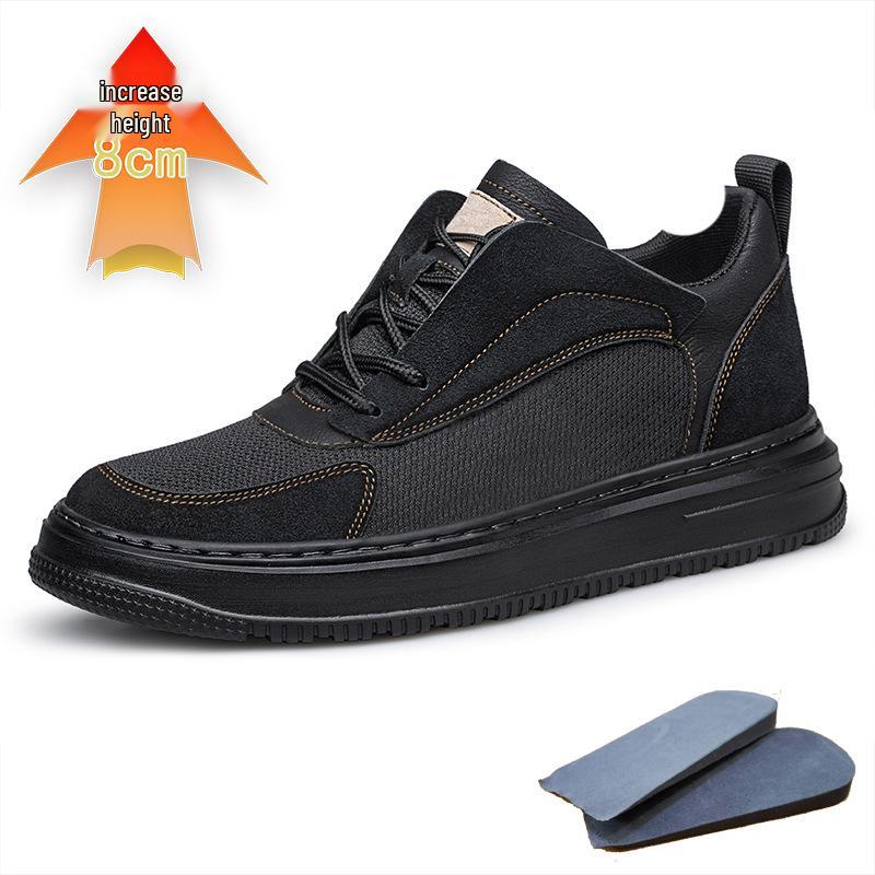 Men s 8cm Height Boost Spring Sneakers - Breathable, Fashionable, Versatile Casual Shoes 40