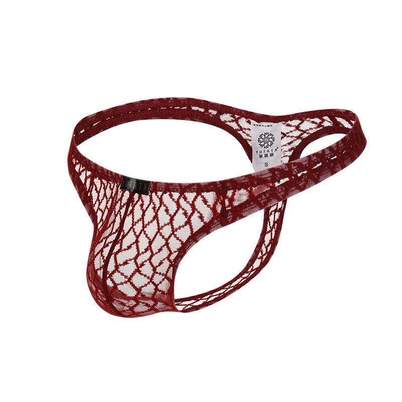 Men's Sexy Lace Thong T-Back Men's Triangle Shorts Sexy Underwear Men's Breathable Underwear