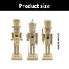 Christmas Unfinished Nutcrackers 25.5cm Unfinished Wood Nutcrackers Christmas Painting Nutcrackers Figures Decorations