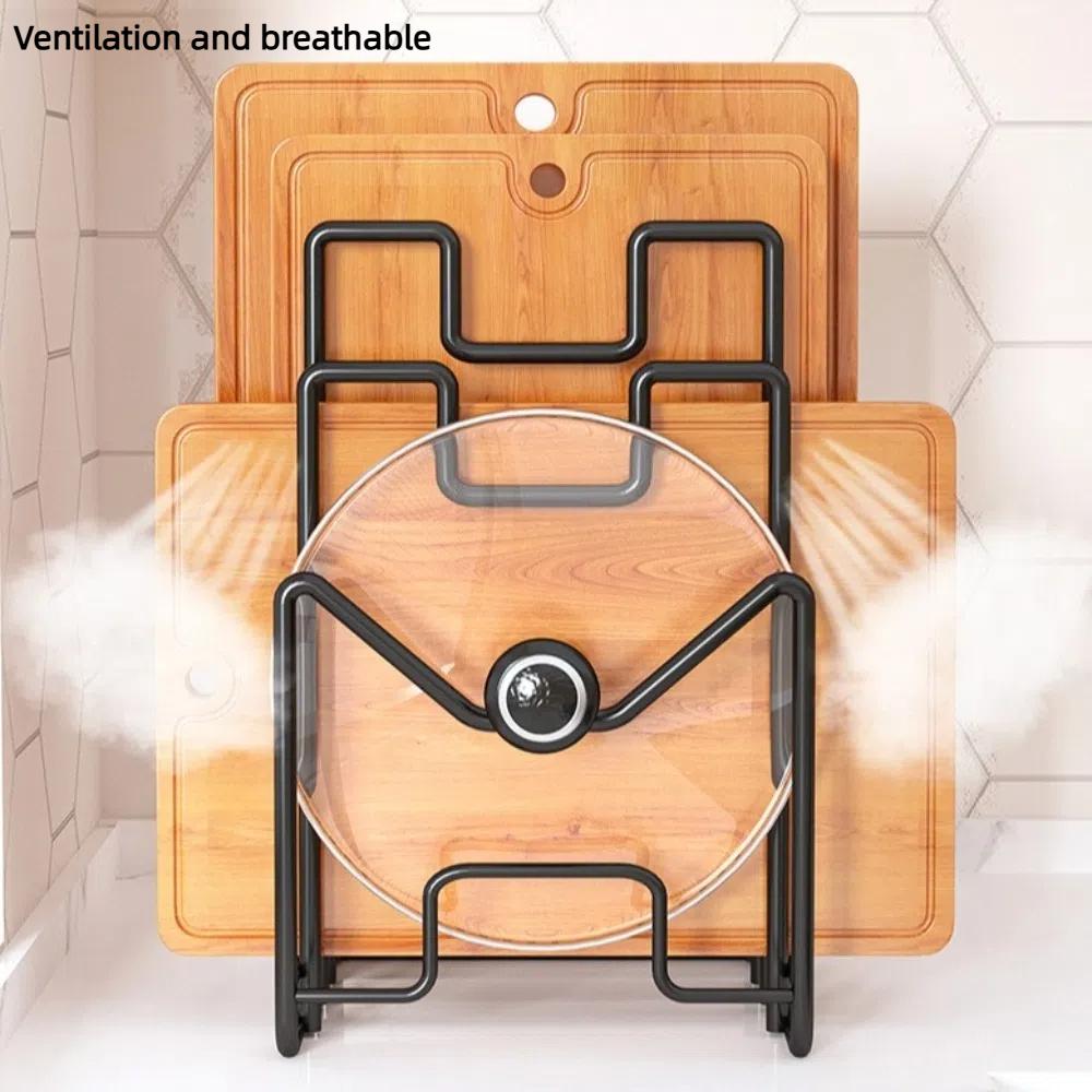 Space Saving Cutting Board Holder Multi Layer Chopping Board Organizer Pot Lid Rack Shelf  Plates