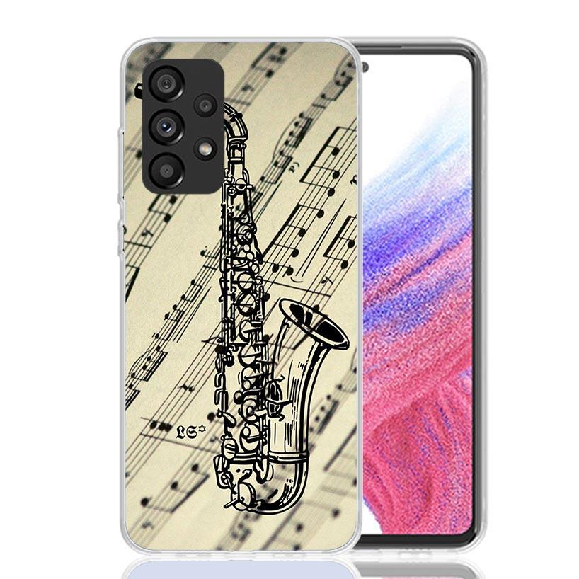 Music Saxophone Instrument Phone Case for Samsung Galaxy A17 A16 A15 A14 A13 A57 A56 A55 A54 A53 A37 A36 A35 A34 A33 A26 A25 A24