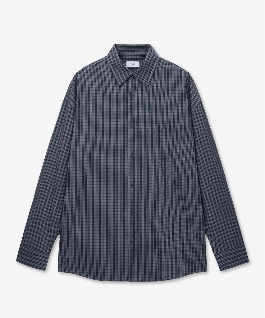 Tienjiti Kinoshita Seersucker Check Shirts (Navy) Tnsh6E102N2