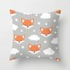 Cartoon Fox Animal Car Pillowcase Polyester Cushion Covers for Living Room Throw Pillow Case 45*45 Sofa Decoration