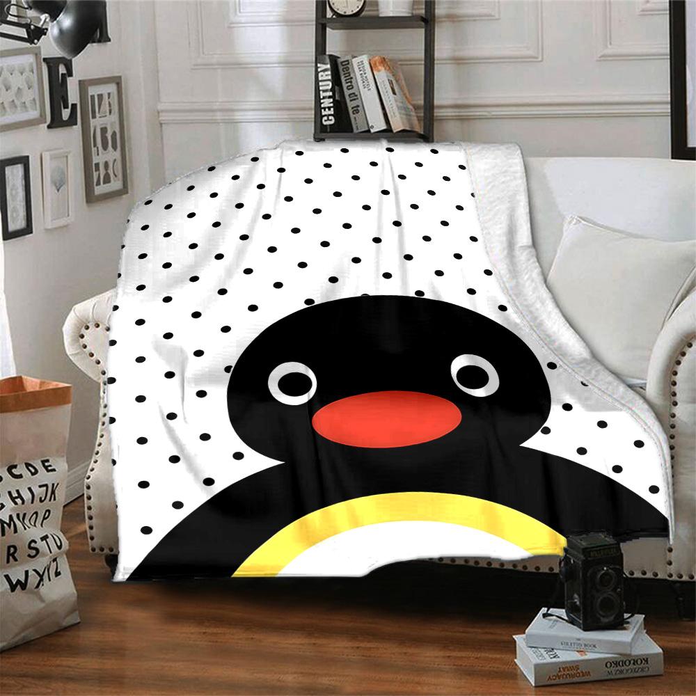 1pc Pingu2 Blanket, Gift, for Men and Women, Soft Blanket, Good for Sofa Bed Couch Travel, Lightweight Flannel Blanket