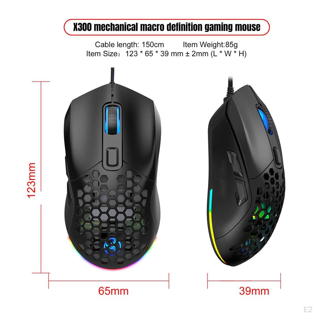 USB Gaming Mouse with 7200 DPI And 6 Customizable Settings for PC Players