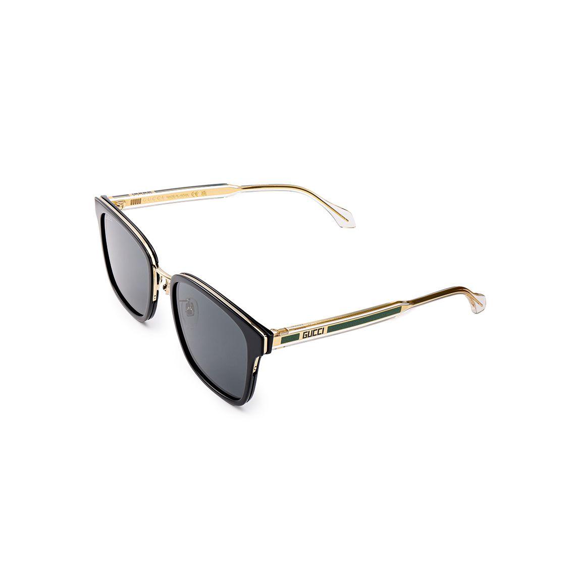 Gucci Black Frame Green Leg Square