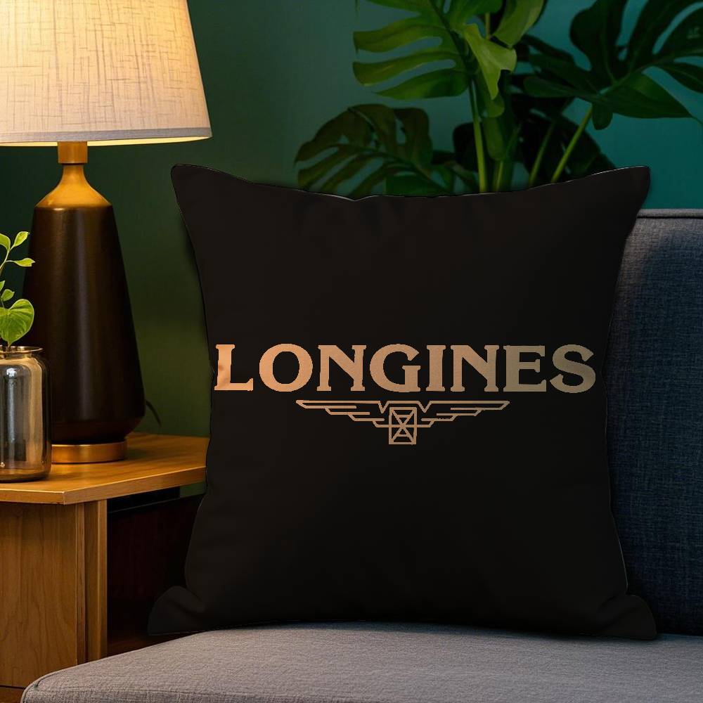 

Классический бренд L-Longines Наволочка Плюшевая ткань Мягкий Двусторонняя печать Дом Диван Высокое качество Чехол для подушки Накидка 12x12Inch