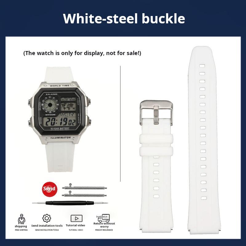 

5 цветов AE 1200 Ремешок для часов с быстрой фиксацией 18 мм Для Casio 3299 AE-1200 AE-1300 A158 A159 SGW-300/400 w218h силиконовый ремешок для часов 18mm width