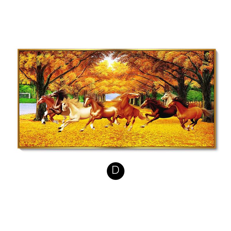 

Новая китайская Золотая миля, холст, картина, настенное искусство, желтое золото, дерево, дорога, плакаты, принты для гостиной, спальни, украшения, Cuadros 20x40cm Unframed