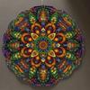 Bohemian Style Metal Wind Spinner 10 Inch Vibrant Garden Decor with 360 Swivel Hook Mandala Design for Patio Porch Yard Outdoor