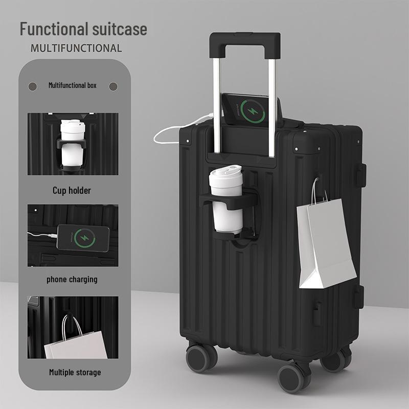 

2024 Женский и мужской прочный 26-дюймовый дорожный чемодан большой вместимости с кодовым замком 26 Inch