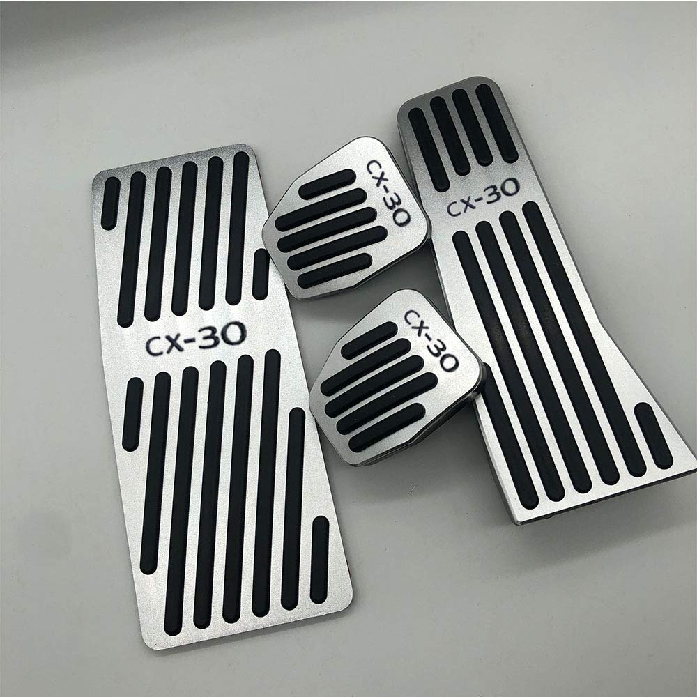 BYOUS MT Compatible Aluminum Pedal Covers for Mazda DM Series 2019 and Accelerator No drilling Features CX30 Scratch and stain CX-30 (October onwards)