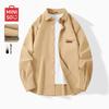 Unisex Loose-Fit Long-Sleeve Casual Lapel Shirt Jacket