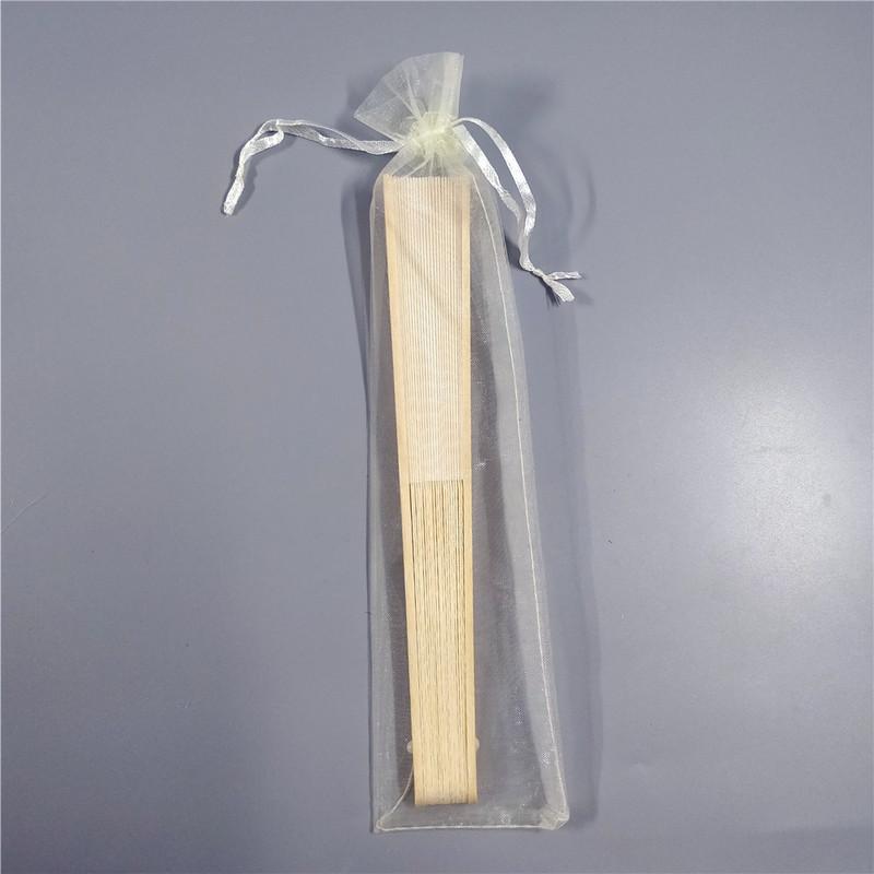 White Handheld Fans Cloth Fans Bamboo Folding Fans for Wedding Decoration, Church Wedding Gifts, Party Favors, DIY Decoration
