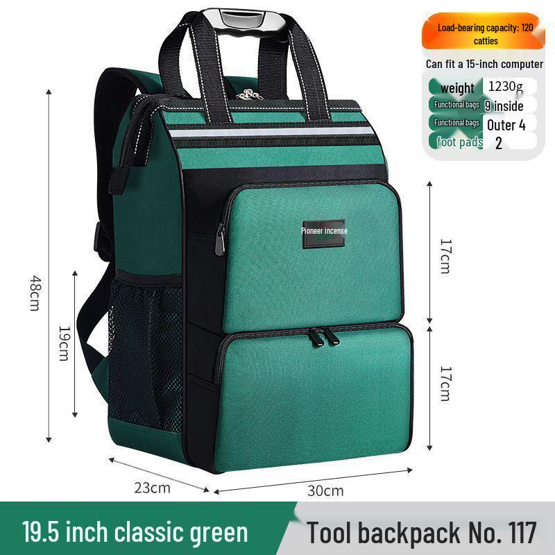 Rainproof Multifunctional Oxford Cloth Double Shoulder Tool Bag Set for Electricians, Fishing, and Woodworking