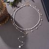 1 Piece Retro Elegant Double-Layer Fake Pearl Tassel Necklace, Versatile Accessory For Daily Parties, Commuting, And All Seasons