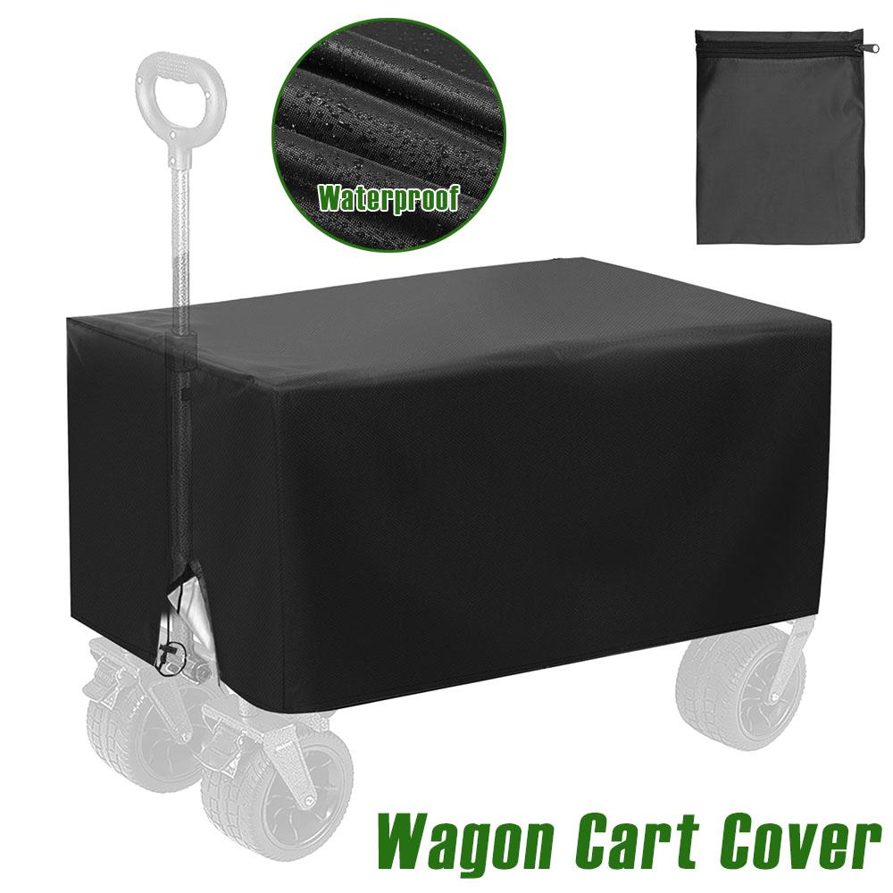 Wagon Cart Cover Oxford Cloth Waterproof Garden Wagon Cover with Adjustable Cord Outdoor Camping Cart Dust and Sunshade Cover