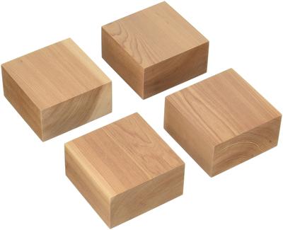 Juego de 4 bases de bloque de madera Yamamoto Onkyo Kogei para altavoces grandes BB50/4P BB50-4P